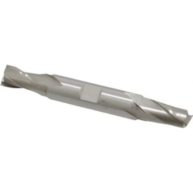 Value Collection 7/16, 13/16 LOC, 1/2 Shank Diam, 3-3/4 OAL, 2 Flute, High Speed Steel Square End Mill Double End, Un...